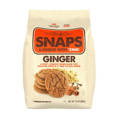 Ginger SNAPS Cookies – 14Oz Bag – Ginger Flavored Cookies with No High Fructose