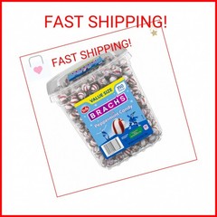 Brach’s Bobs Sweet Stripes Soft Peppermint Candy, Individually Wrapped Pieces, 3