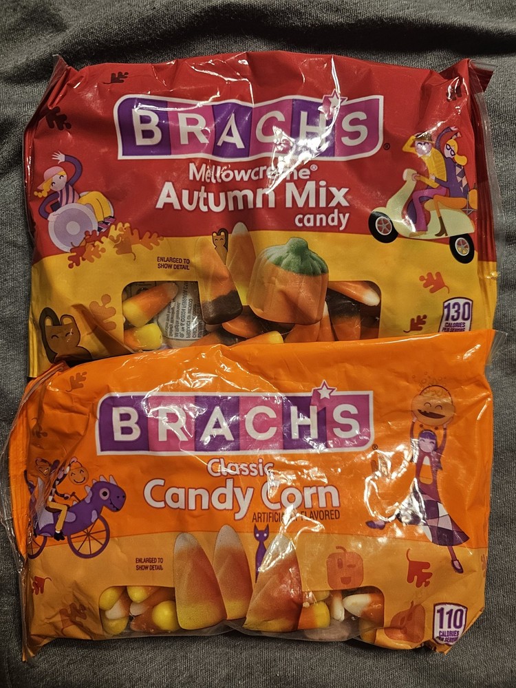 Brach’s Mellowcreme Autumn Mix 11 Oz Bag Candy Corn + Pumpkins + Regular 2 Pack