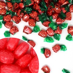 Strawberry Bon Bons Hard Candy – Individually Wrapped – 1 Pound Bag –