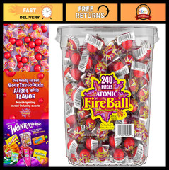 Cinnamon Atomic Fireball Candy – Individually Wrapped, 240 Count, 64.8oz Bulk Tr