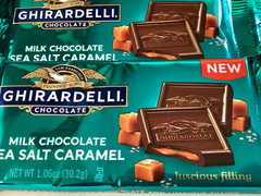 2 Lb GHIRARDELLI Milk Chocolate Sea Salt Caramel Square 30pck x 2 squares