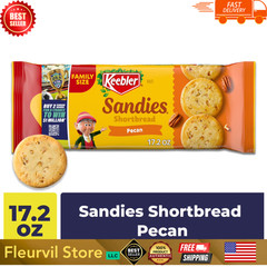 Keebler Sandies Pecan Cookies, Shortbread Cookies with Crunchy Pecans, Family @
