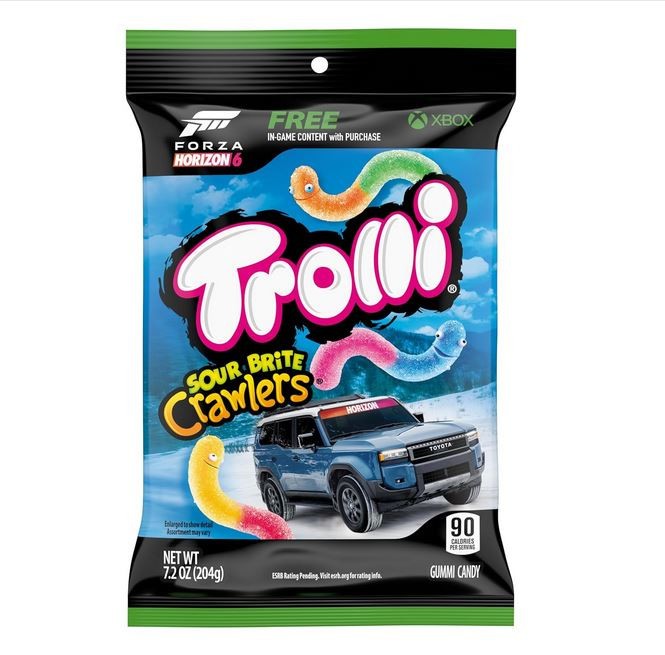 Trolli Sour Brite Crawlers Candy, Cherry-Lemon, Strawberry-Grape & Orange-Lime