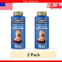 (Pack of 2)GHIRARDELLI Premium Dessert Sauce Bottle Sea Salt Caramel 16 oz Each.