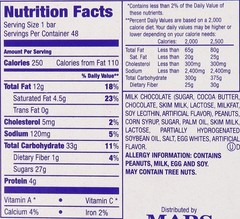 Single Bar Chocolate Candy, 48 bars of 1.86oz each.
