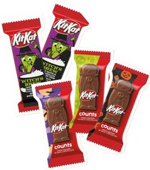 KITKAT MIX DRACULA shape, WITCH’S MARSMALLOW GREEN CREAM-GHOST TOAST LIMITED NOW