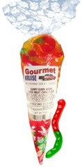 Albanese Large Gummy Gummi Fruit Worms 5lb Plus Gourmet Kruise® Gift Bag 11oz