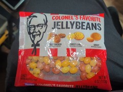 2x KFC 4 oz Colonel’s Favorite Jelly Beans Fried Chicken Sweet Corn Gravy 3/2027