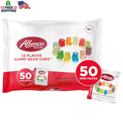 Albanese World’S Best 12 Flavor Gummi Bear Cubs | 50-0.5Oz Snack Packs of Candy
