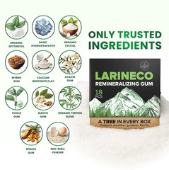 Larineco Remineralizing Gum with Nano Hydroxyapatite & Xylitol – Sugar-Free Cinn