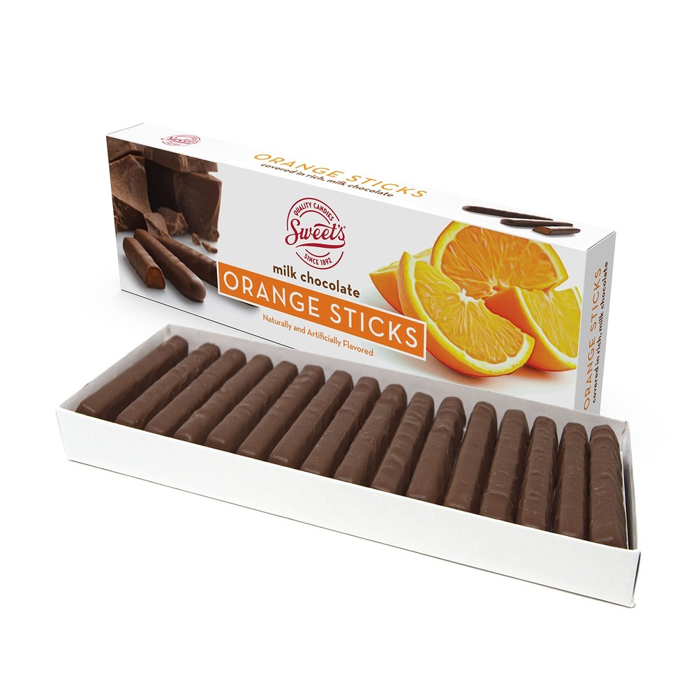 Gourmet Milk Chocolate Orange Jelly Sticks 10oz Gift Box 35 Pieces