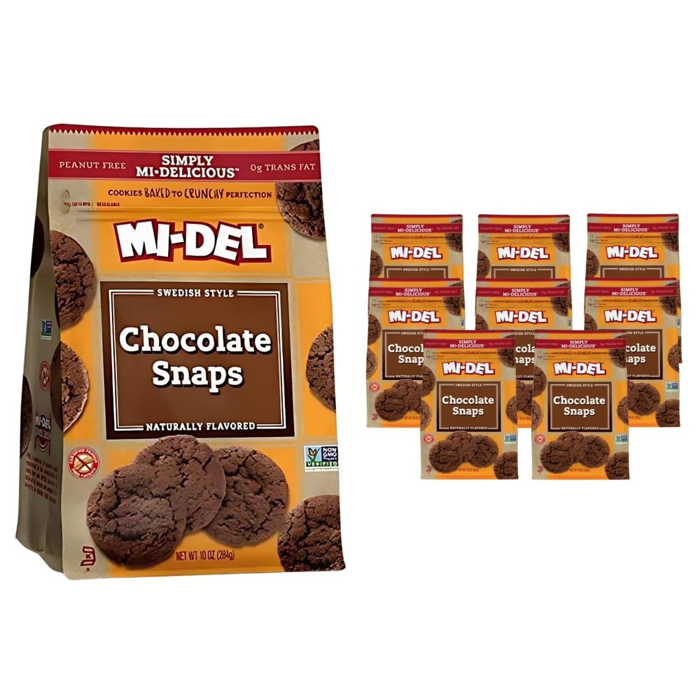 Crunchy Chocolate Cookies – Non-GMO, 0g Trans Fat, Healthy Snack (8 Pack)