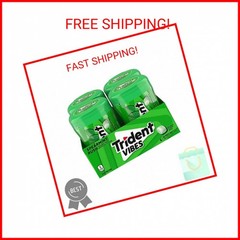 Trident Vibes Spearmint Rush Sugar-Free Chewing Gum, 4 Bottles of 40 Pieces (160