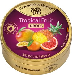 10x Cavendish Harvey Tropical Fruit Drops 7 oz 200g Tins