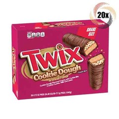 Full Box 20x Pack Twix Cookie Dough Share Size Candy Bars, 4 Bars Each – 2.72oz