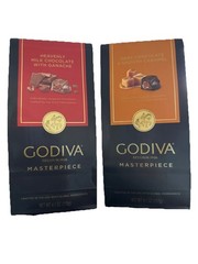 TWO Godiva Masterp. Milk Chocolate w/ Ganache & Dark Chocolate w/Caramel 4.1 oz