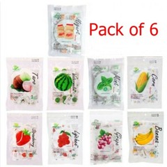 Pack of 6 Haoliyuan Chewy Milk Candy Fruit Flavor 67g Strawberry/Corn(7 Flavors)
