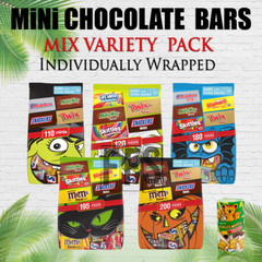 Mini Chocolate Bar Snickers Twix M&Ms Mars Milky Way Gummy 3 Musketeers VARIETY
