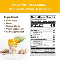 Prince Of Peace Original Ginger Chews Plus Made with Real Ginger 3 Ounce