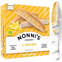 Nonni’s Limone Biscotti, Individually 1-Pack (6.88 Ounces), Yellow, White
