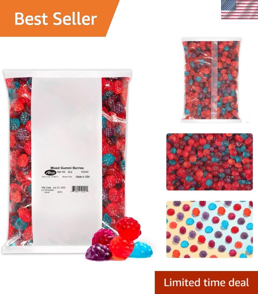 World’s Best Mixed Gummi Berries, 5lbs of Candy
