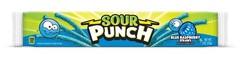 Straws, Sweet & Sour Flavored Soft, Chewy Candy, Tray, Blue Raspberry , 2 Ounce