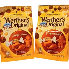 4 Bags Werther’s Caramels Gingerbread Soft Creamy XL 8.57oz Each Holiday Edition
