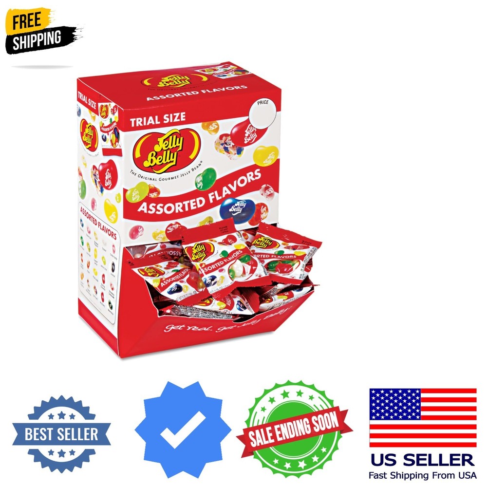 Jelly Beans, 20 Flavors, .35-oz Trial Size Packs, 80 Count