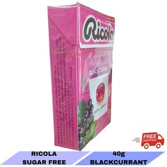 6x 40g Ricola Swiss Alpine Herb Sugar Free Blackcurrant Soothing Refreshment
