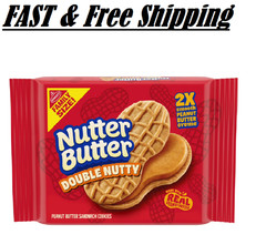 Nutter Butter double nutty peanut Butter Sandwich Cookies Family Size 15.27oz