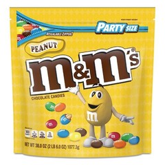 M & M’s Milk Chocolate Candies, Milk Chocolate and Peanuts, 38 oz Bag