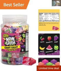 Assorted Giant Chewy Candy Tub – Perfect for Parties, 120 Pieces Inside