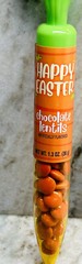 CARROT TUBES WITH ORANGE CHOCOLATE LENTILS 1.3 Oz 36gm Happy Easter