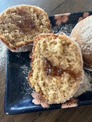Apple Jelly Filled Cinnamon Apple Cider Donut Muffins * Fall Favorite *