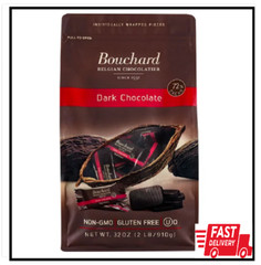 Bouchard Belgian Napolitains Premium Dark Chocolate 72% Cacao, 32 Oz, 2-Pack…