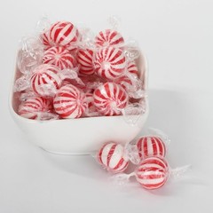 Peppermint Balls – 5 Pounds – Peppermint Bulk Hard Candy – Red and White Stri…