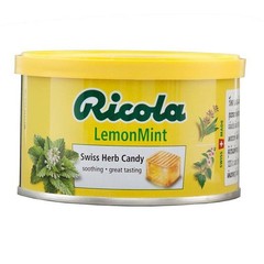 Drops RICOLA Lemon Mint Throat Herb Cough Refreshing Swiss Herb Candy Tin 100g