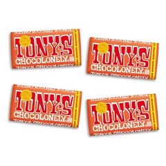 Tony’s Chocolonely Belgian Milk Chocolate Candy Bar 6.35 Ounce (Pack of 4)