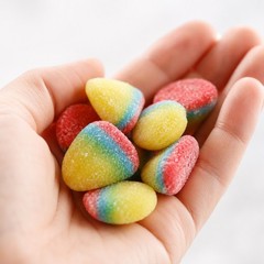 Rainbow Tropical Drops Sour Gummy Candy | 32 oz (2 LB) Gummies | Bulk Candy