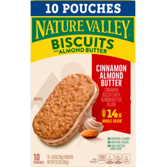 Nature Valley Biscuit Sandwiches, Cinnamon Almond Butter, 10 Bars, 13.5 oz