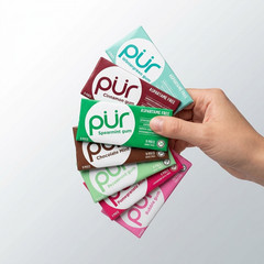 PUR Chewing Gum Variety Pack Aspartame Free 100% Xylitol 8 Packs 9 Pieces