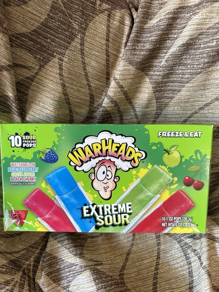 Warheads Extreme Sour Freezer Pops Kids Birthday Gift Spring Summer Rare