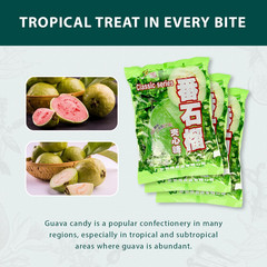 Guava Candy, 12.3 Oz (Pack of 1) Asian Fruit Hard Candy, Sweet & Tangy Tropical