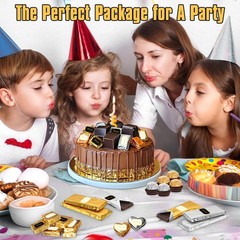 100PCS Chocolate Candy Wrappers Packaging with Stickers, 11 x 7.9 inch Chocol…