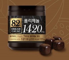 LOTTE Dream Cacao 82% Polyphenol Rich Chocolate Korean Snack 86g (3.1 oz) x 6 ea