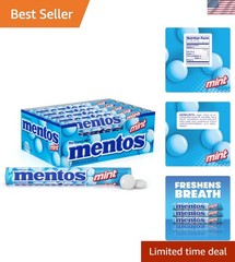 Mentos Chewy Mint Rolls – 14 Pieces, 15 Roll Party Pack Ideal for Any Occasion
