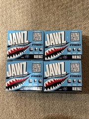 4 x Jawz Jawline Chewing Gum blue razz- Define Your Jawline 20packs Sugar Free