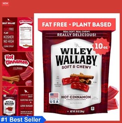 Soft Chewy Cinnamon Licorice Candy Twists 10 Ounce Resealable Bag