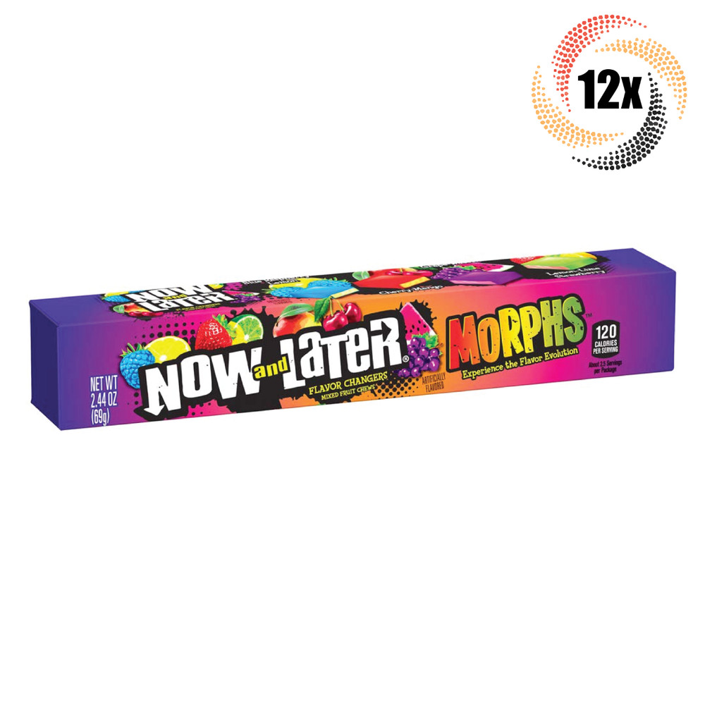 12x Packs Now & Later Morphs Flavor Changers Mixed Fruit Chews | 2.44oz